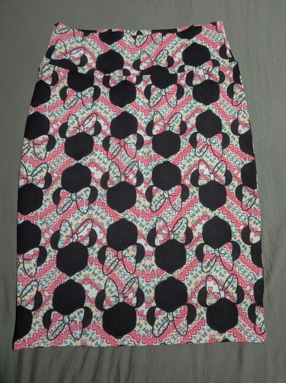 LulaRoe Women Skirt Cassie Disney Minnie Mouse Classic Straight Style Medium
